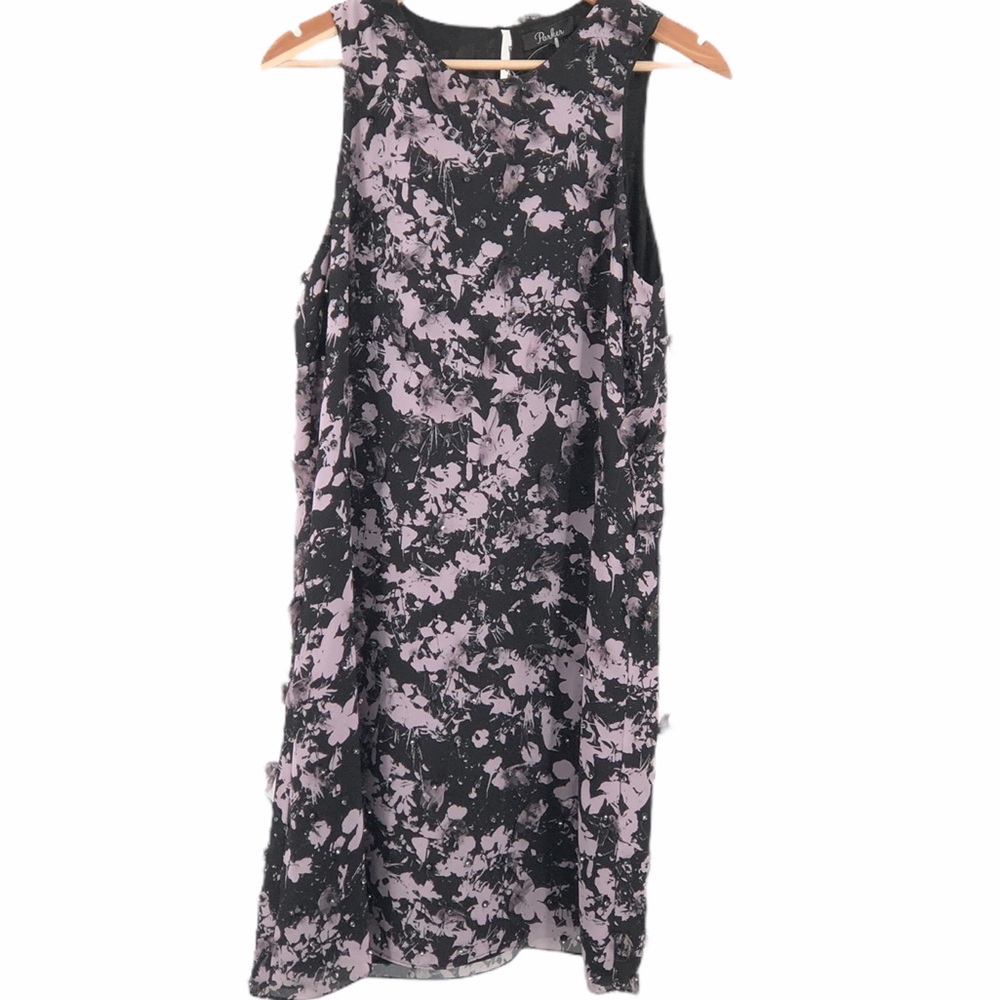 NWOT Parker Women’s Lilac & Black Shift Dress 6